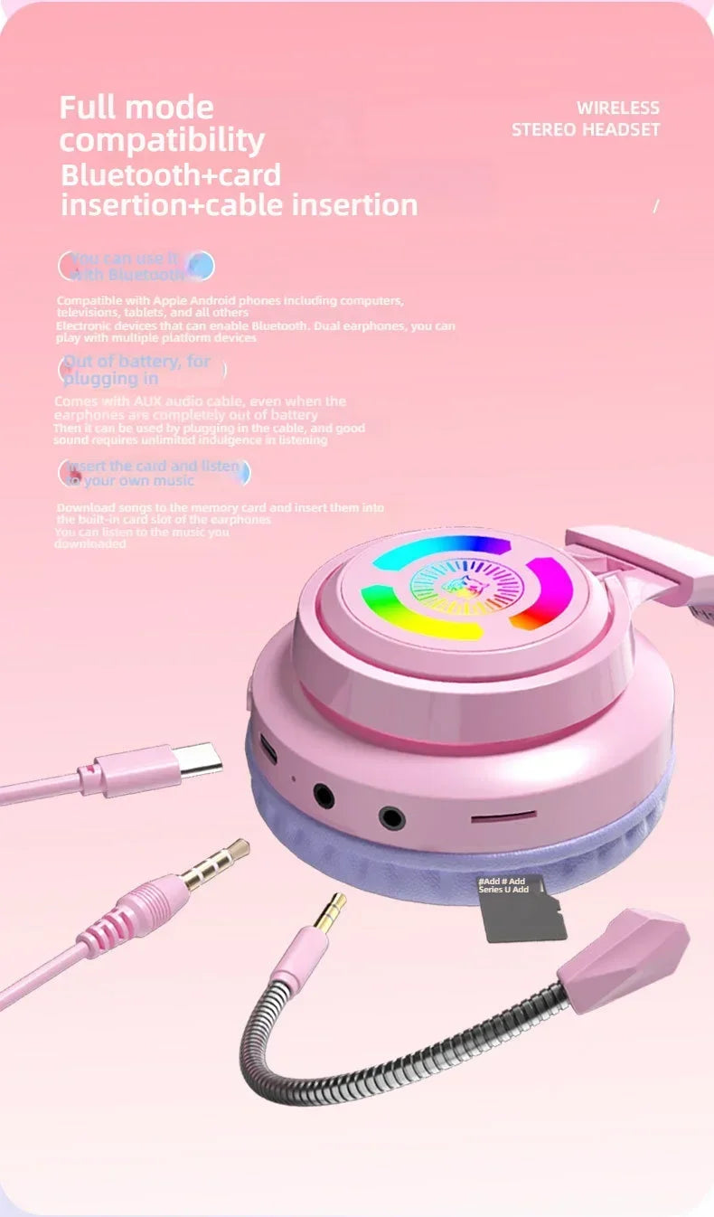 NekoSound RGB Cat Ear Gaming Headset