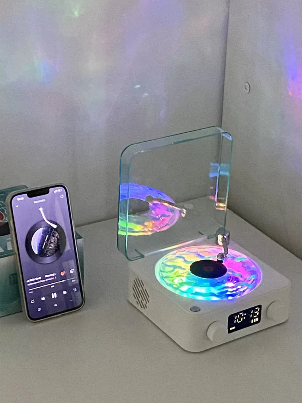 Mini Retro White Noise Bluetooth Speaker with RGB lights