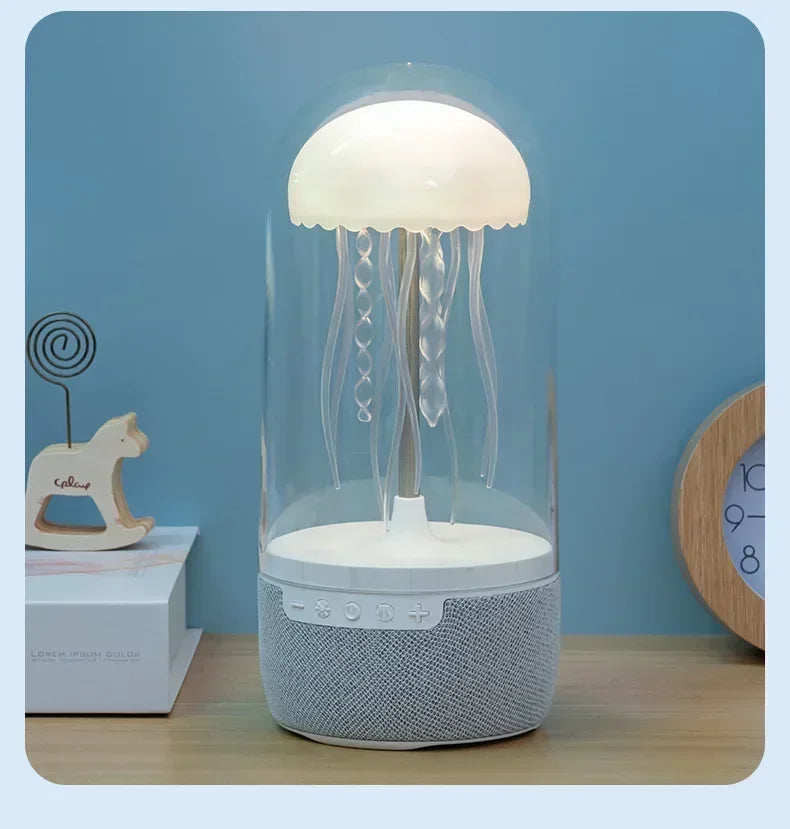 Colorful Jellyfish Lamp Bluetooth Speaker HiFi Stereo Speaker with Lights for Home Office