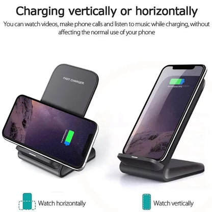 30W Foldable Wireless Charger Stand Pad For iPhone 15 14 13 12 11 X XS Samsung S22 S20 S10 Xiaomi Fast Charging Station