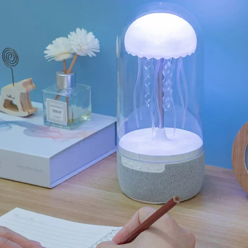 Colorful Jellyfish Lamp Bluetooth Speaker HiFi Stereo Speaker with Lights for Home Office