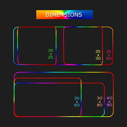GeoLux XXL RGB Gaming Desk Mat