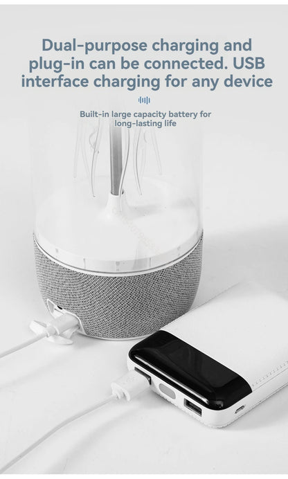 Colorful Jellyfish Lamp Bluetooth Speaker HiFi Stereo Speaker with Lights for Home Office