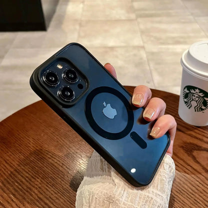 Transparent Magnetic Shockproof iPhone case with Wireless Charging