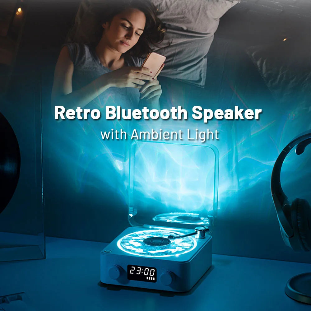 Mini Retro White Noise Bluetooth Speaker with RGB lights