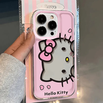 Hello Kitty Pink Face Bow Strap Phone Case