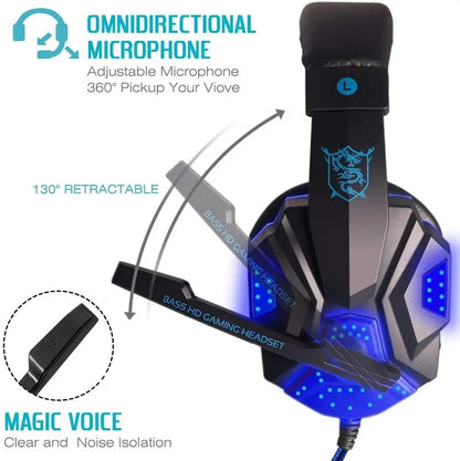 SonicWave LED Gaming Headset